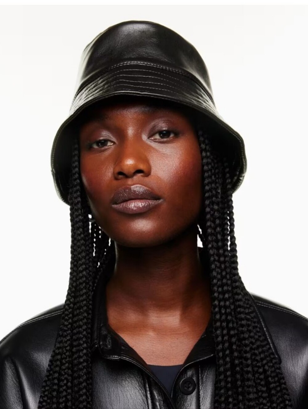 BABATON ARITZIA vegan leather bucket hat - size s/m - Picture 2 of 9